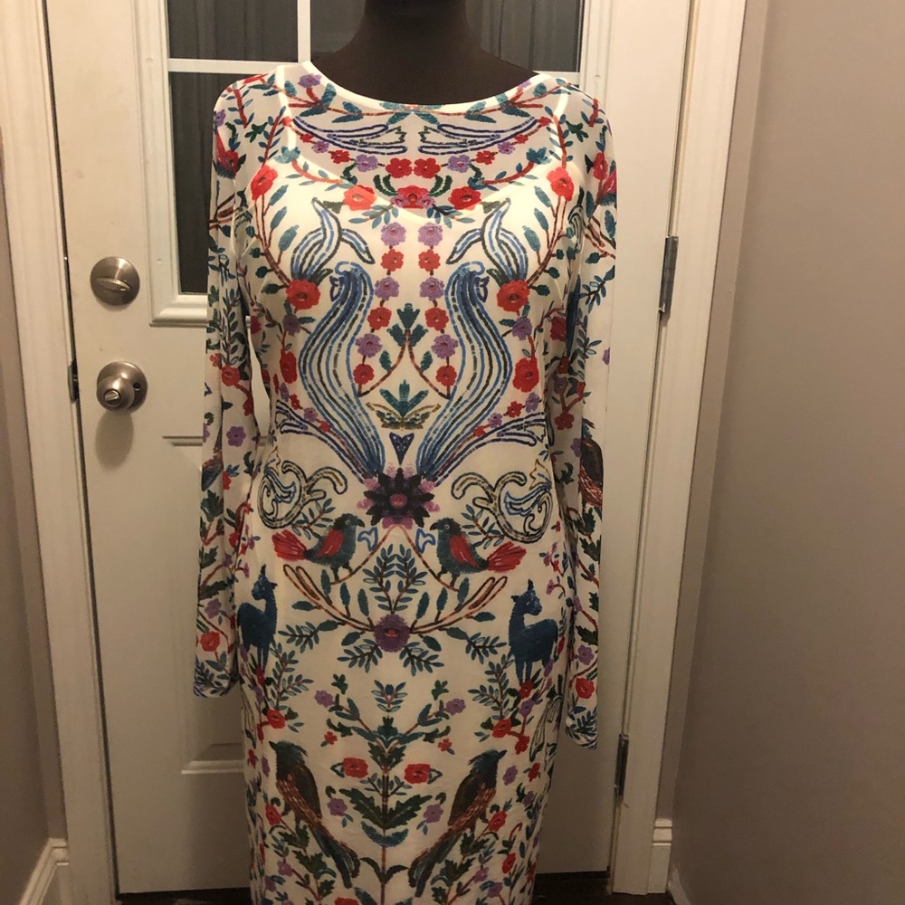 Eloquii Sheer Floral Dress. Size 16